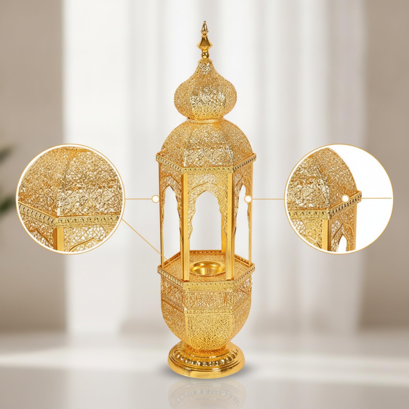Quemador de s para Hogar Incienso Censer Aromatizador Difusor con Estructura Hueca Laterales Difunden Base Pedestal Adecuada para Recibidor Sala Área de Oración, Pequeño