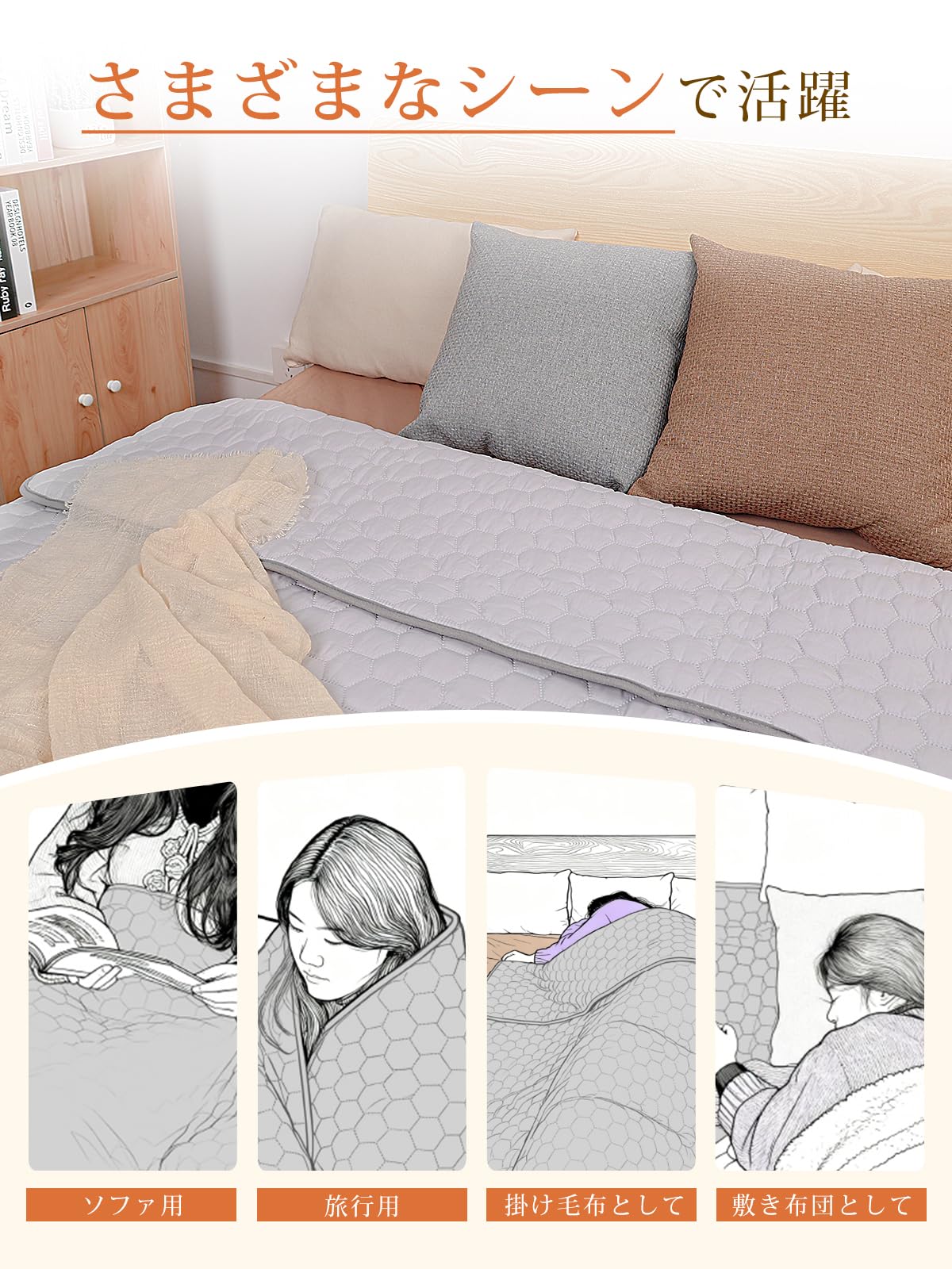 Amazon.co.jp : 温水マット 電気毛布 敷き シングル 115×195cm 【無