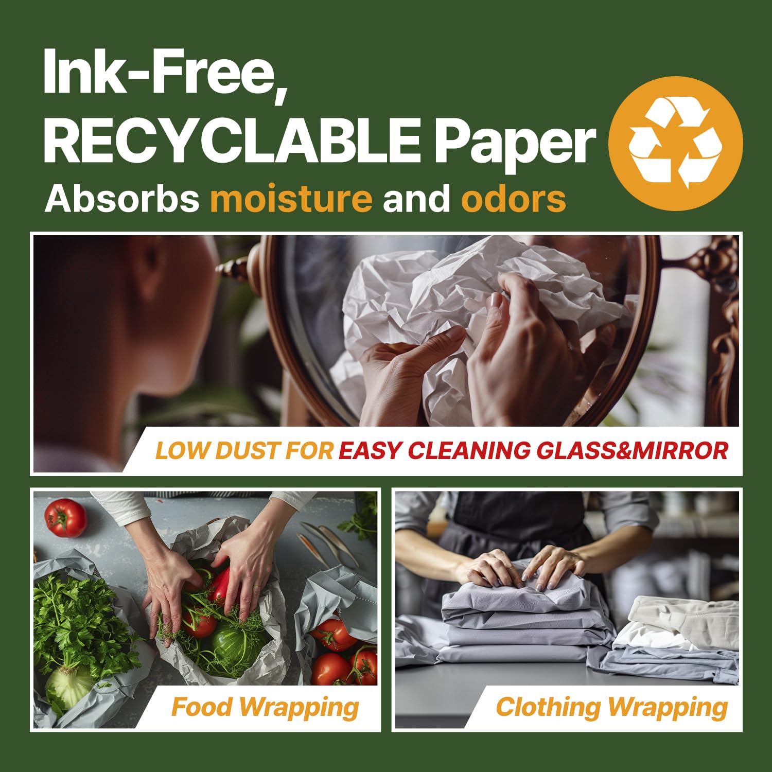 Bird Cage Liner - 120 Paper Sheets, 20" x 18", 2.9 lb - Ideal for Pet Habitats, Bulk Pack for Long-Lasting Use, Newsprint Texture, Convenient Parcel Packaging - image 8