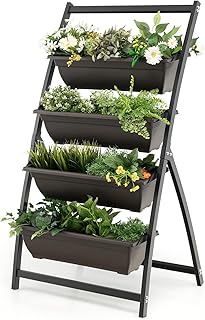 10 Planters With Trellis Ideas for Small Patios and Vertical Gardens 96 Giantex 4.1FT Vertical Raised Garden Bed, 4-Tier Elevated Planter Box w/...