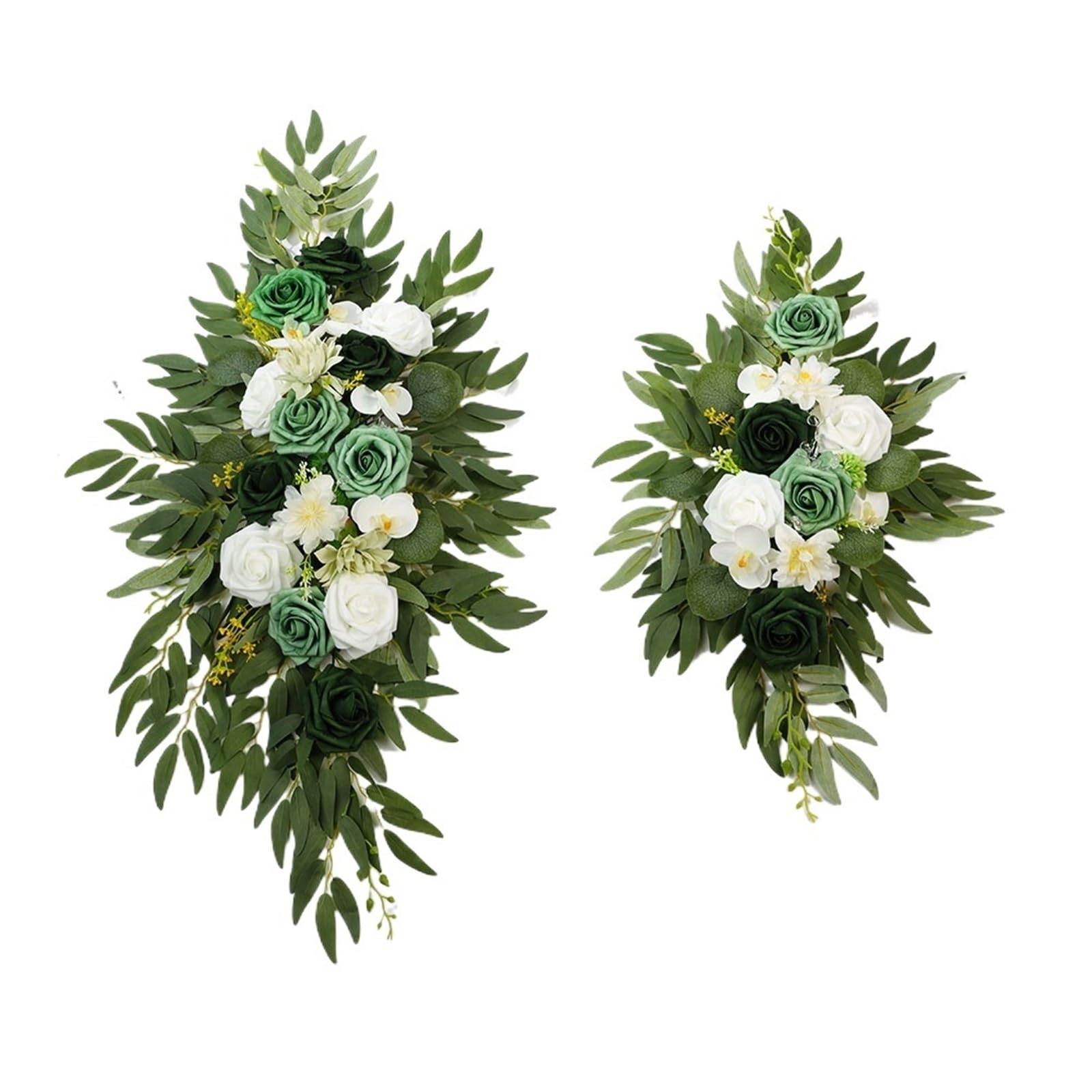 WJIAYAO Artificial Wedding Arch Flowers Kit Artificial Wedding Arch Flowers Kit Rose Garland Drapes for Decorations Welcome(S2)