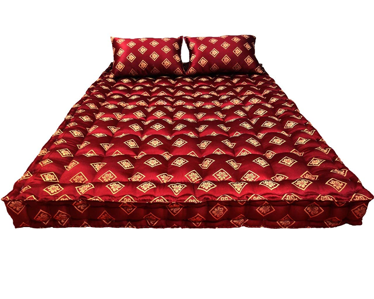 Organic Silk Cotton Kapok Ilavam Panju Queen Size Mattress, 6.5 x 5 ft / 78 x 60 x 6 Inches with 2 Pillows,[Panipat Cloth]-image-39
