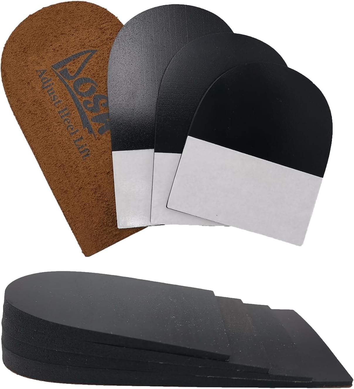 Adjustable Heel Lifts for Shoes, 4 Layer 1/4" Height Increase Inserts for Achilles Tendonitis, Heel Pain, Leg Length Discrepancies,Shoe Lifts (1 Pair, S Women 4-8.5) - Image 2