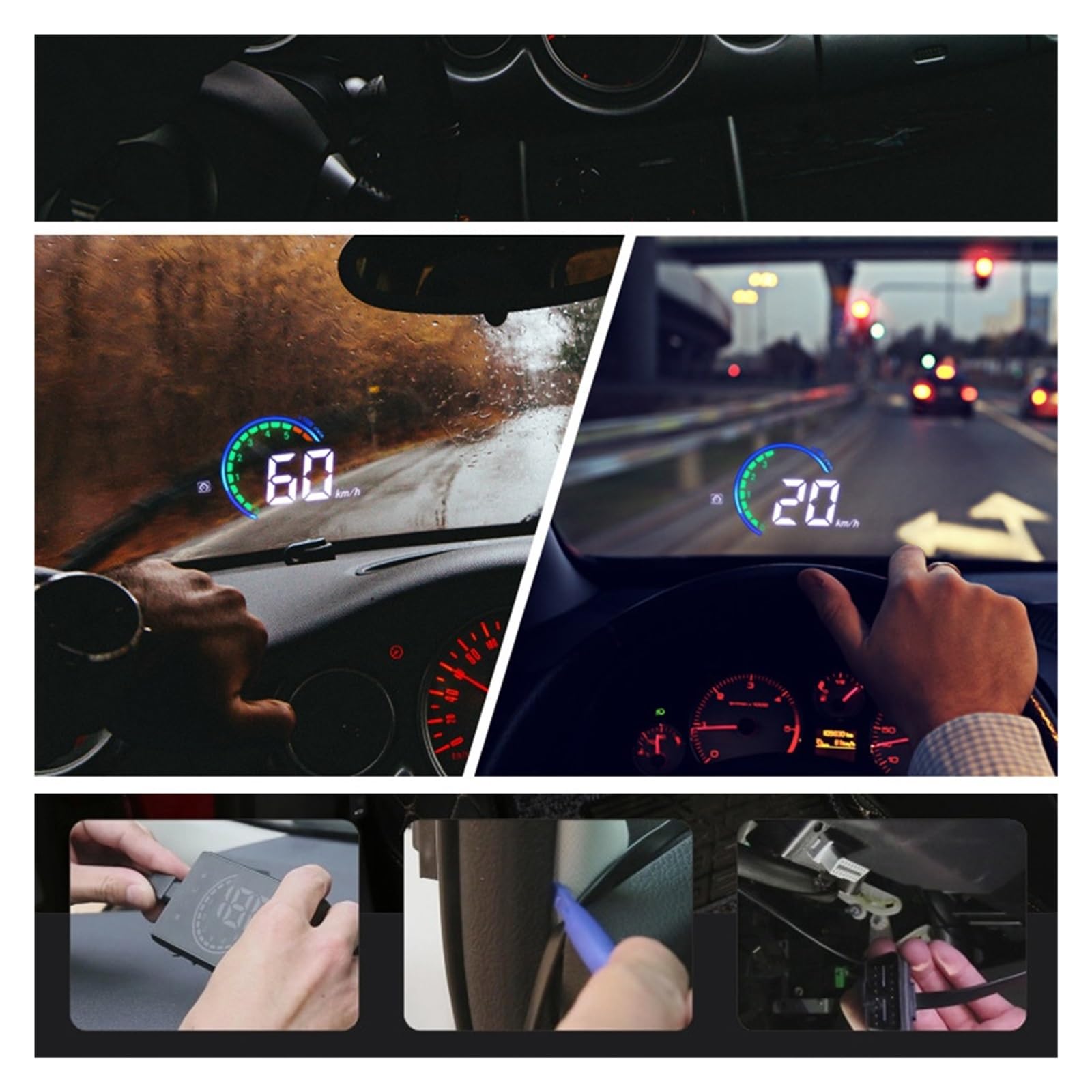 OBD2 Hud Head Up Display Velocímetro Parabrisas Proyector Aparatos Electrónicos For Coche