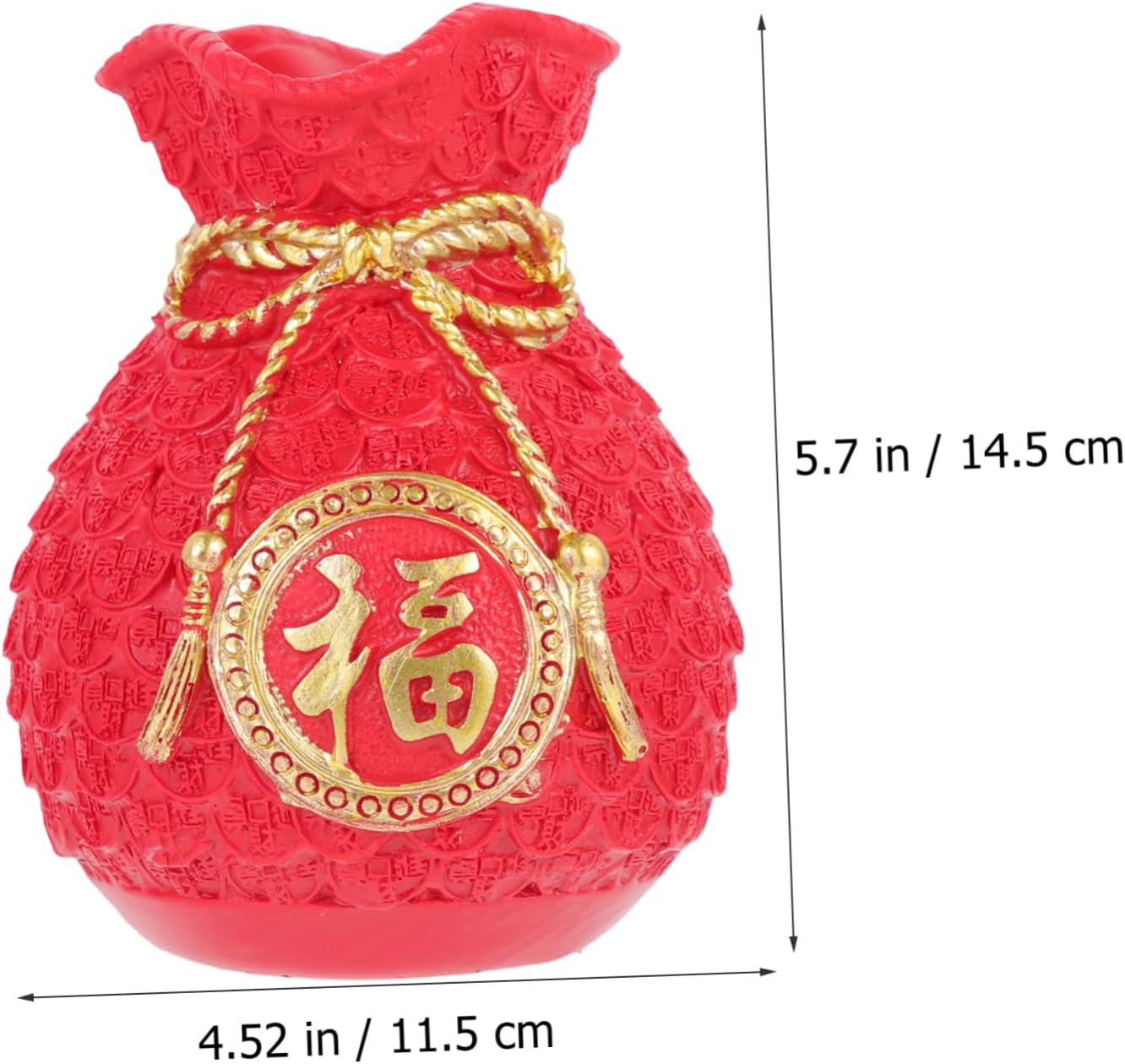 SUPVOX Money Bag Decorative Ornament for Home and College Apartment Unique Chinese Style Adornment Creative Savings Bank for Living and Entryway Decor