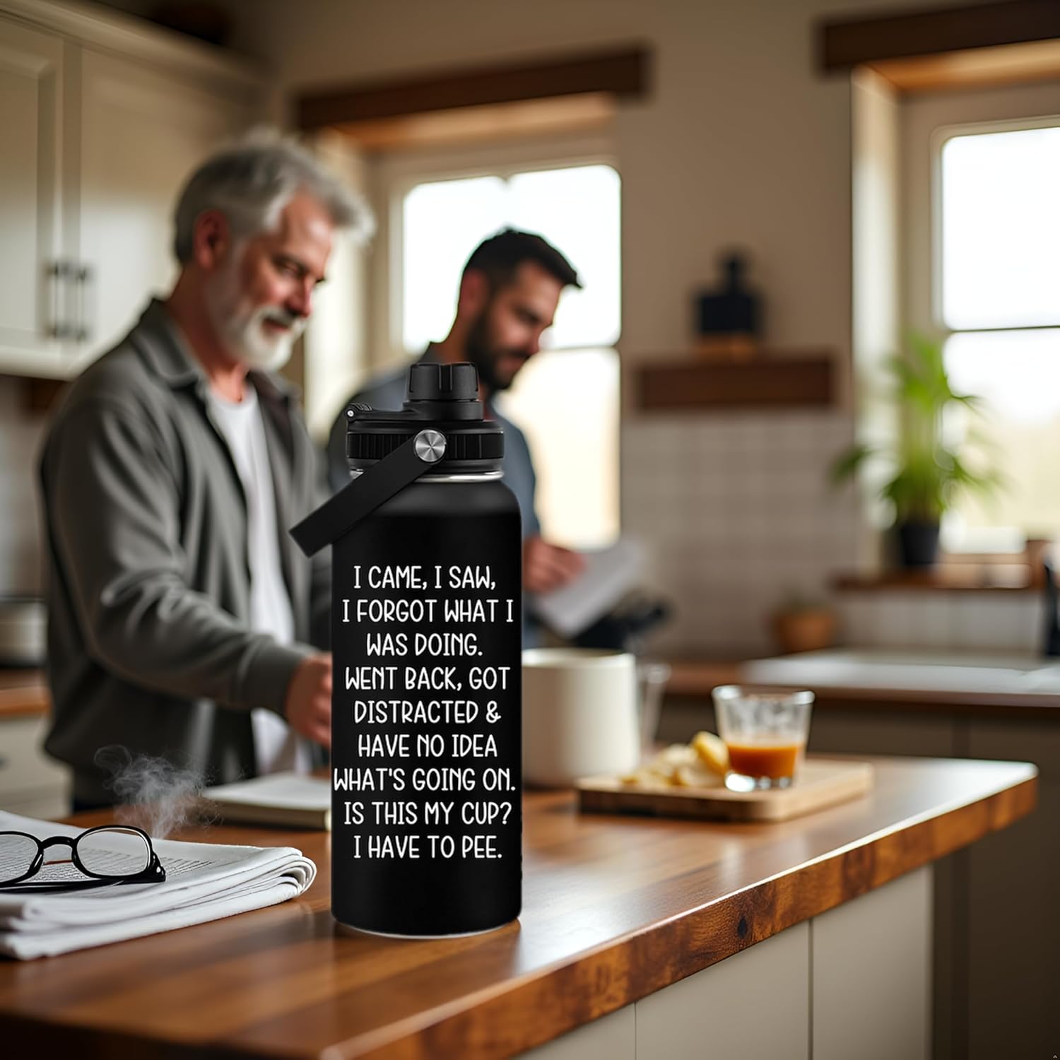 32oz Tumbler I Came I Saw I Forgot What I Was Doing Stainless Steel Insulated Water Bottle Birthday Funny Gifts for Men Dad Father Grandpa Elderly Senior Citizen - Image 3