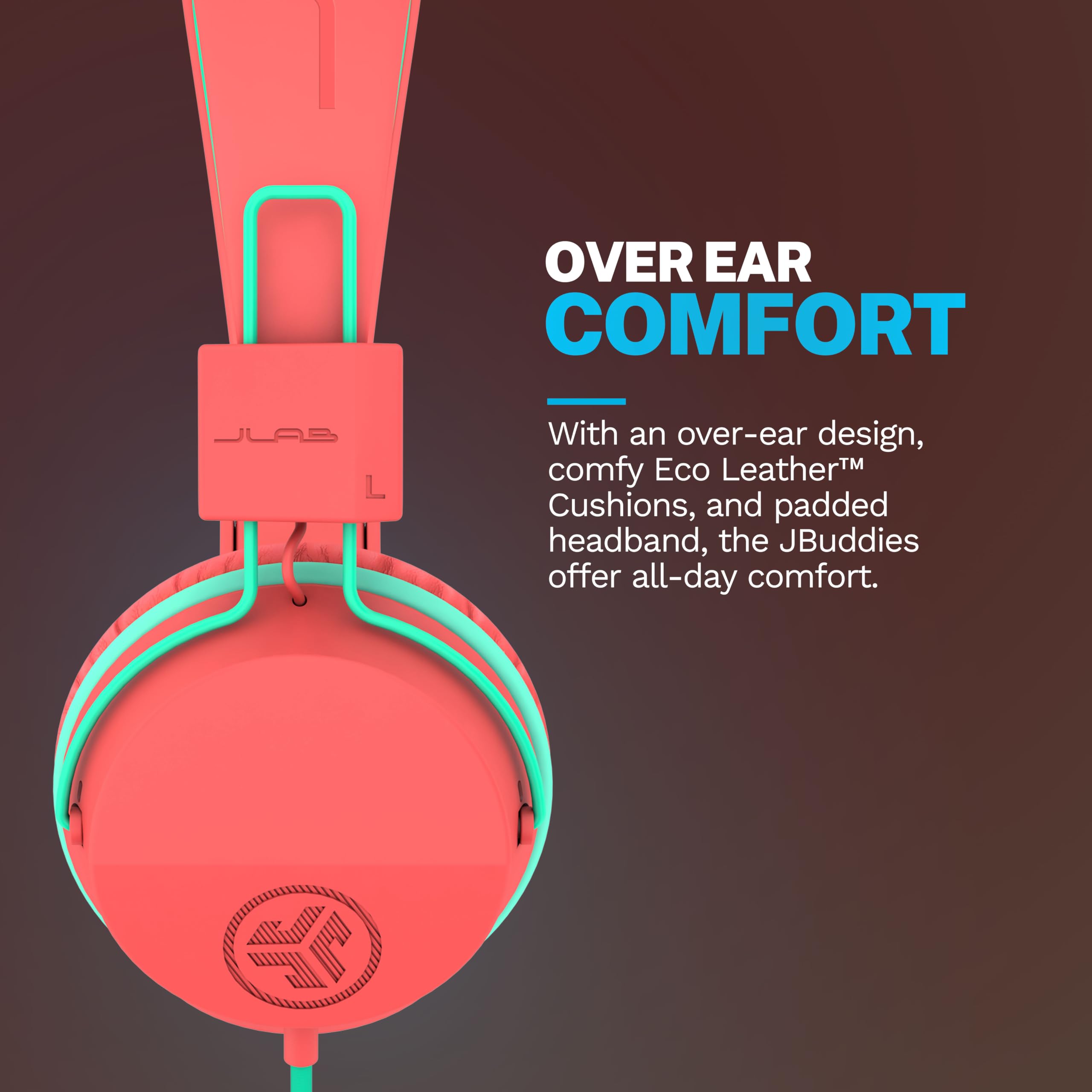 Amazon.com: JLab JBuddies Studio on-Ear Kids Wired Headphones with