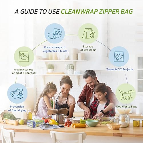 Miniatura 9 de CLEANWRAP Guantes desechables  LDPE, sin BPA (1,000 piezas) + bolsa con cremallera (mediano 90 bolsas)  Guantes de servicio de alimentos, guantes de
