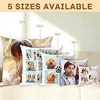 Vista 5 de Almohada personalizada con relleno, almohadas personalizadas con texto de imagen, impresión de doble cara 5 tamaños y 10 colores, almohada