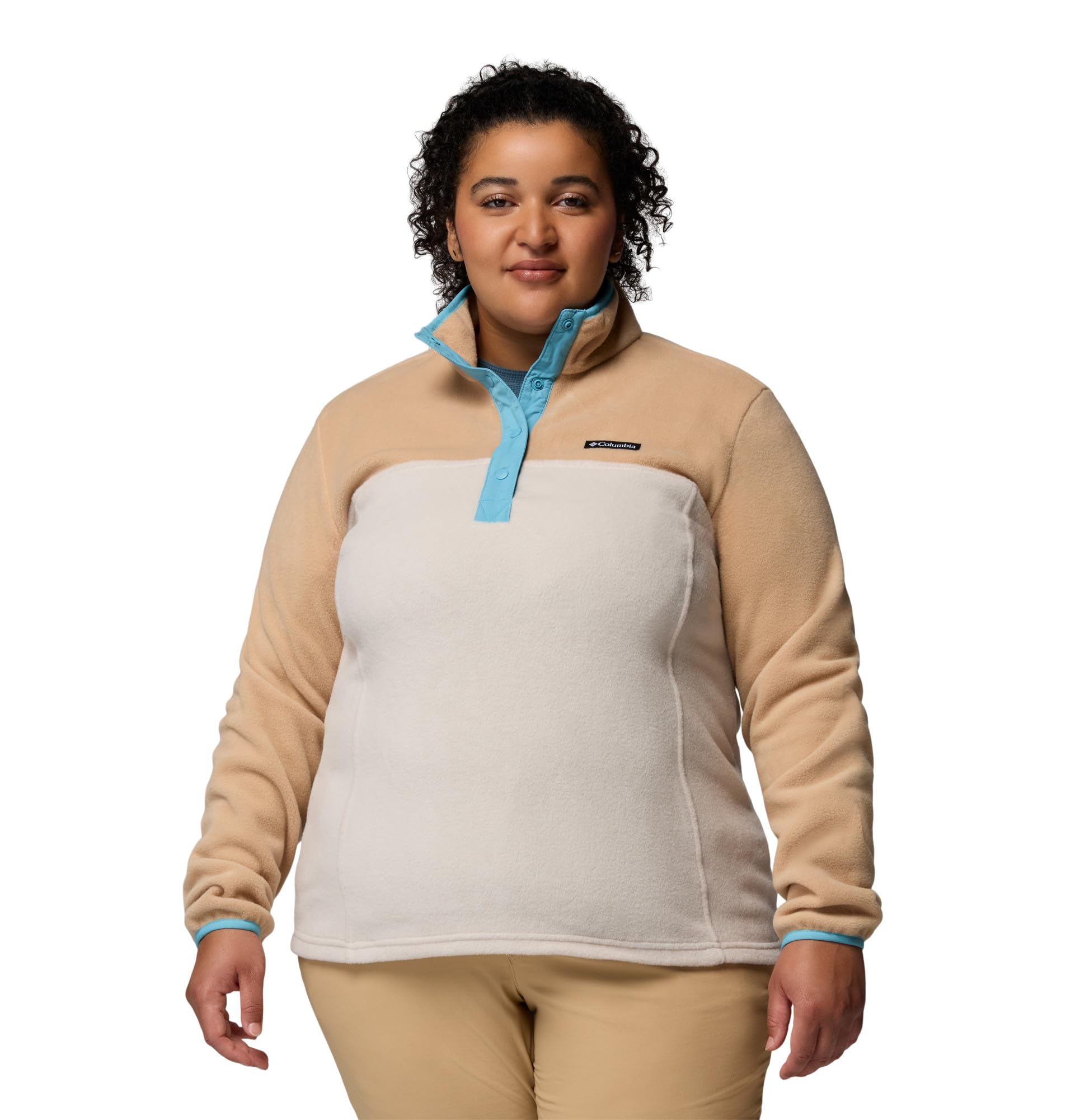 Columbia Damska bluza polarowa Benton Springs Pull Demi Bouton-Pression, Ciemny kamień/kajak/niebieski vintage, 1X