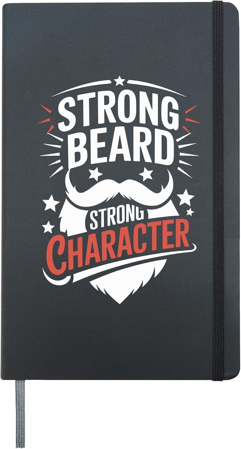 Alpha Male Manly Beard Masculinity Beard Power Beard Culture Hardcover Journal, Black