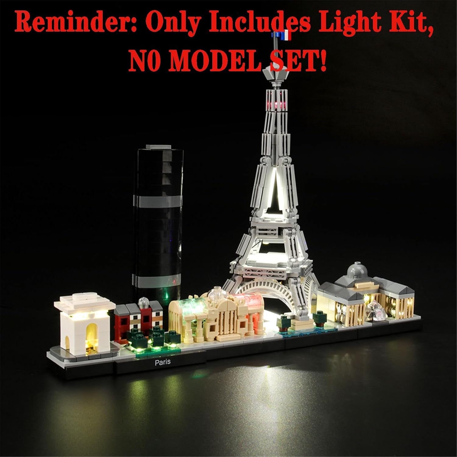 LED Light Set Compatible with Lego 21044 Paris Architecture Building Blocks Model - Model Set NOT Included image 4