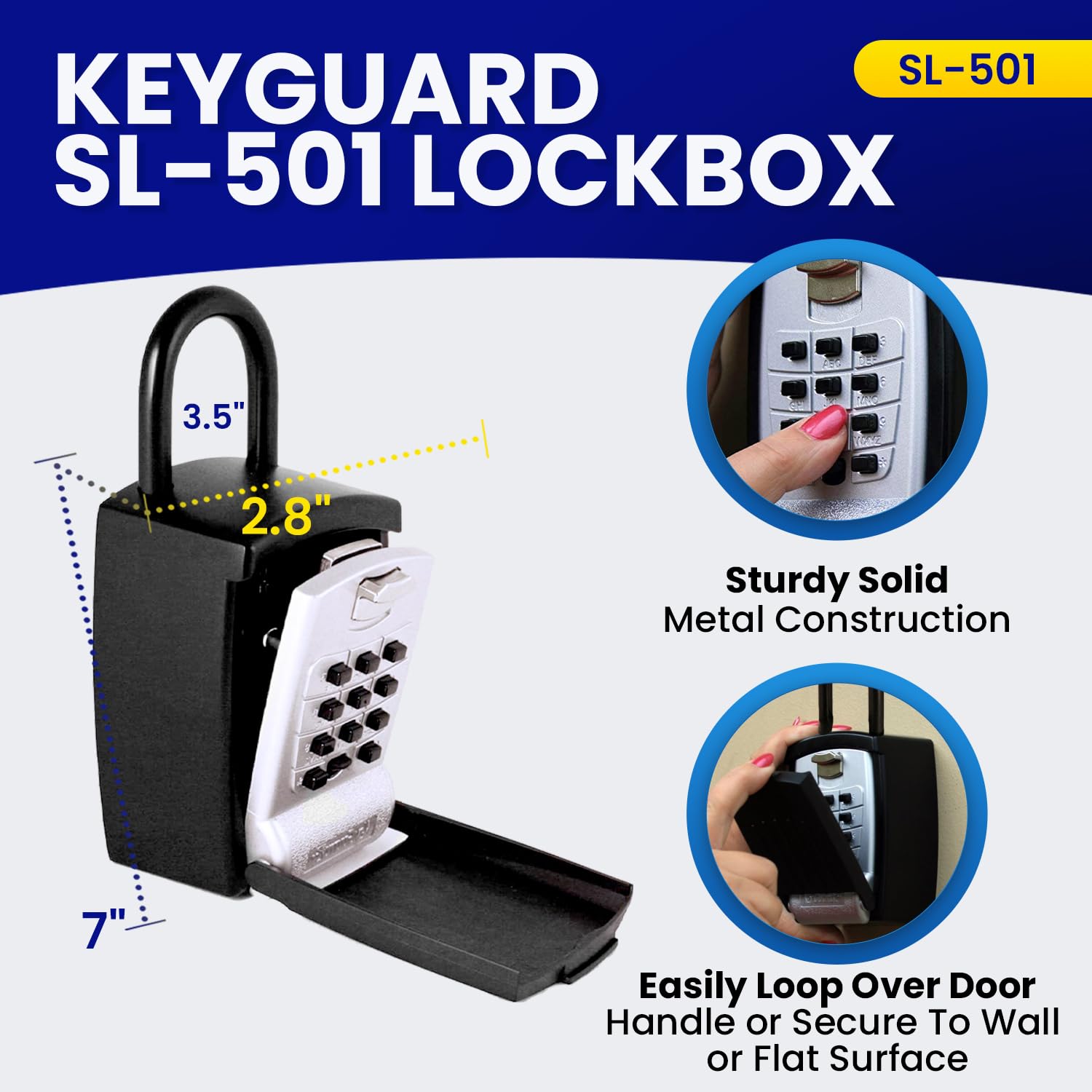 KeyGuard SL-501 Boîte de rangement pour clés de grande capacité KeyGuard