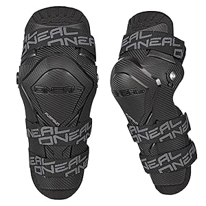 O'NEAL Mens Pump Gun MX Knee Guard Carbon Look(Black, One Size)
