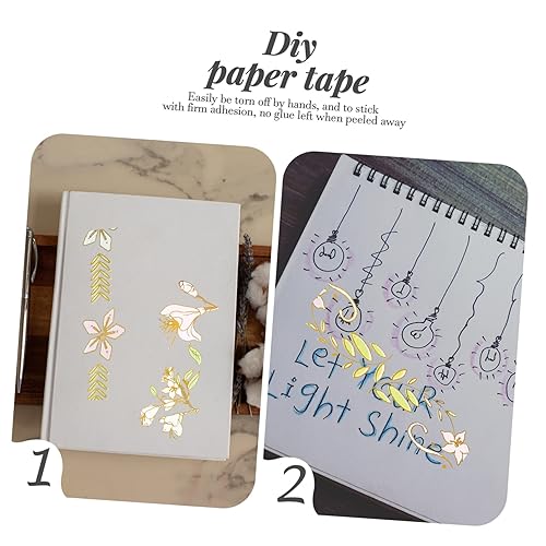 Miniatura 5 de MAGICLULU 6 rollos de cinta washi de estampado en caliente, cinta washi ancha para manualidades, etiqueta adhesiva para el día de la semana,