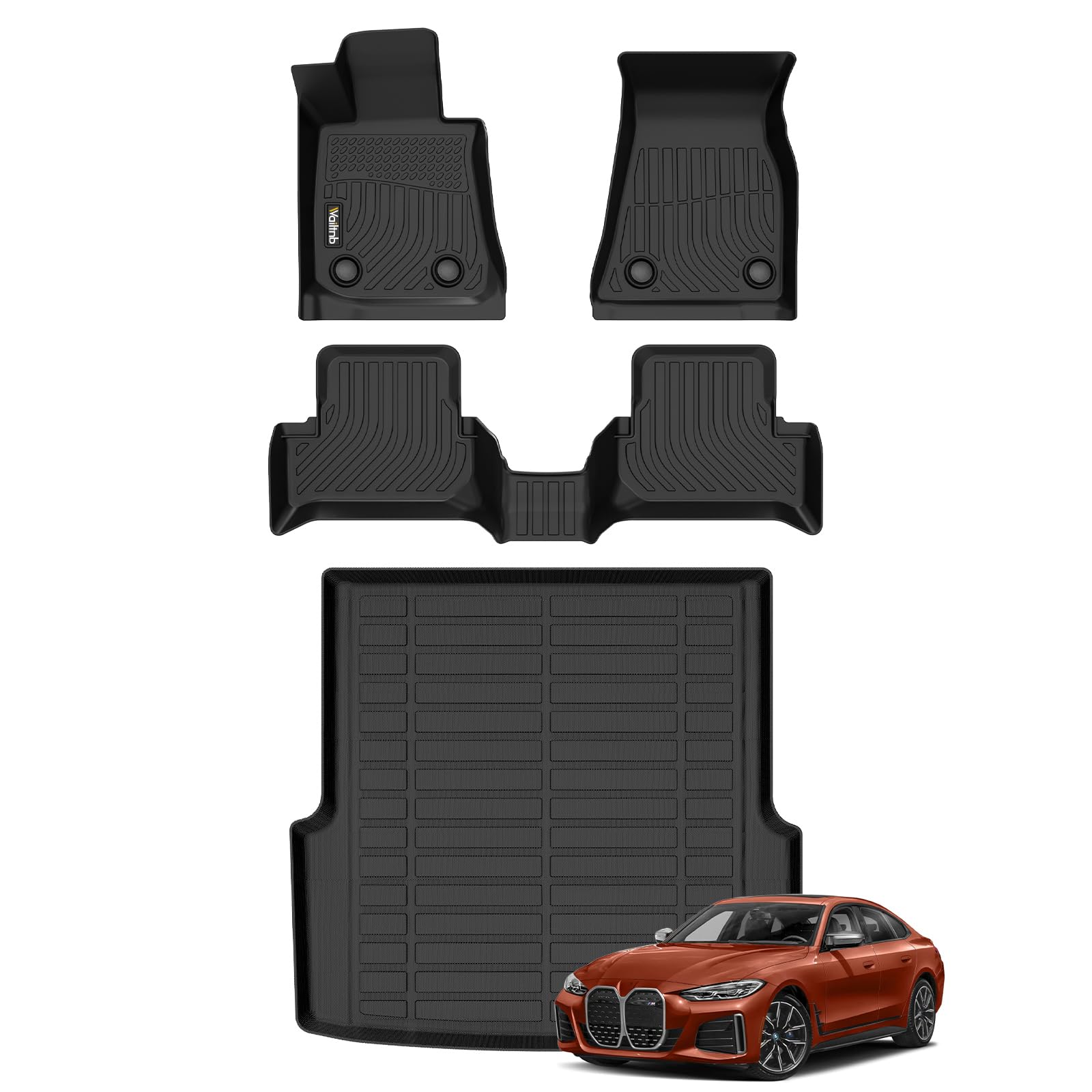 All Weather Floor Mats Cargo Liner for BMW i4 2022-2025 2026