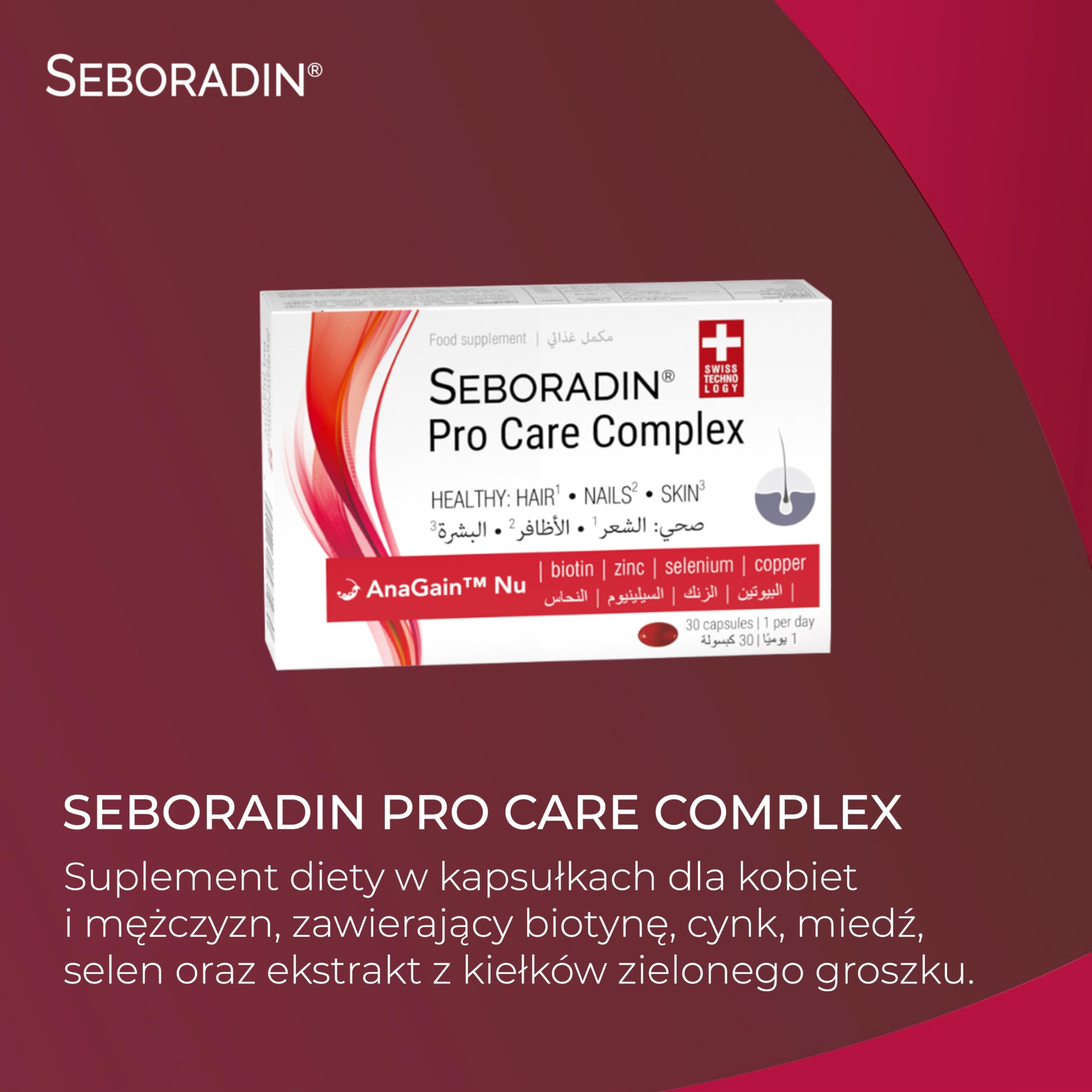 SEBORADIN Maria Black Set PRO dla Mężczyzn – Ampułki – Derma roller – Nocne Serum przeciw Wypadaniu Włosów – Szampon x2 – Krem do Twarzy – Żel pod Prysznic 2w1 – Pro Care Complex