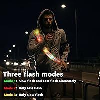 Vista 2 de Equipo de Correr Nocturno LED de Alta Visibilidad con Cinta LED Intermitente para Correr al Aire Libre, Ciclismo, Senderismo, Trotar, Iluminación