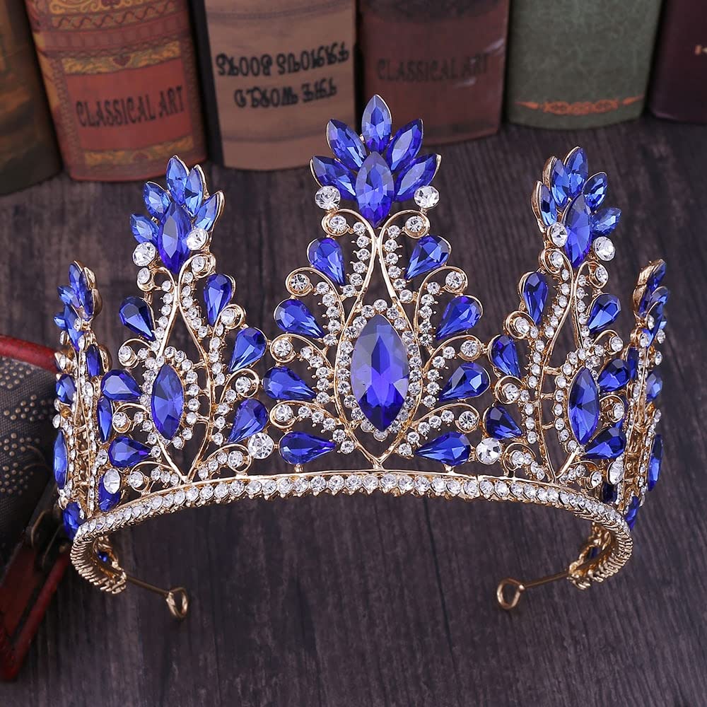 Ręcznie robiona moda duża kropla kryształowy Diadem ślubny Rhinestone królowa tiary i korony opaski na włosy panny młodej obręcz do włosów (kolor metalu: H104 srebrno-biały)