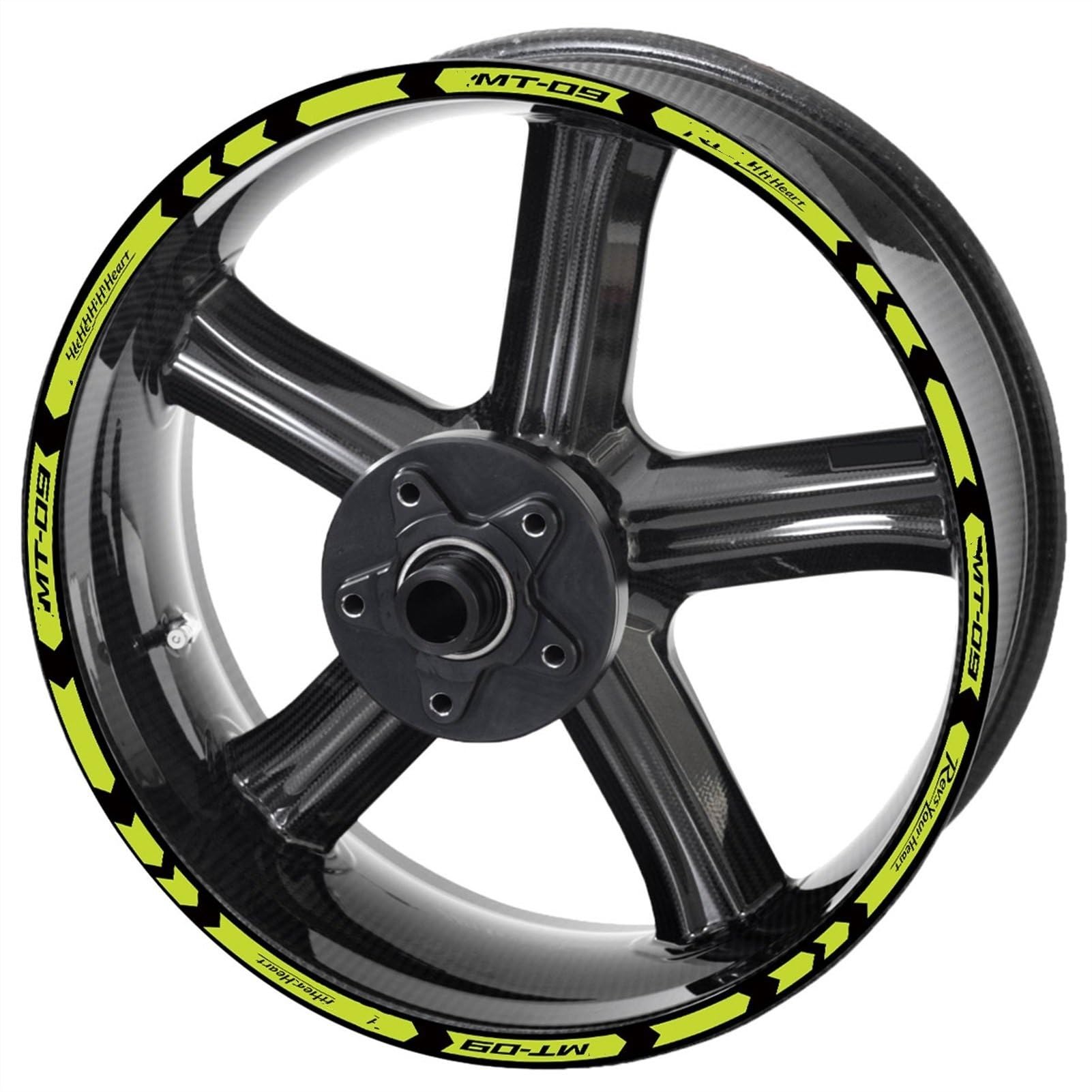 Motorcycle Wheel Sticker Rim Decal Hub Stripe Tape for Yamaha Mt 09 Sp 2020 2021 Decorative(Color16)