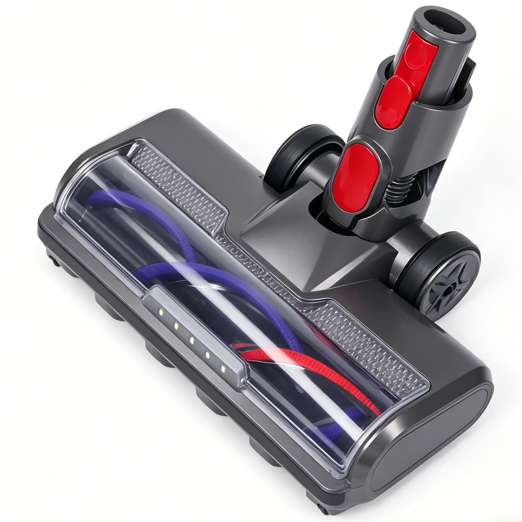 Cepillo para Dyson V7 V8 V10 V11 V15 | Boquilla para Piso Motorizada con LED, Potente Succión, Giro de 150°, para Alfombras de Pelo Corto y Pisos Duros | Cepillo de Repuesto con Transmisión
