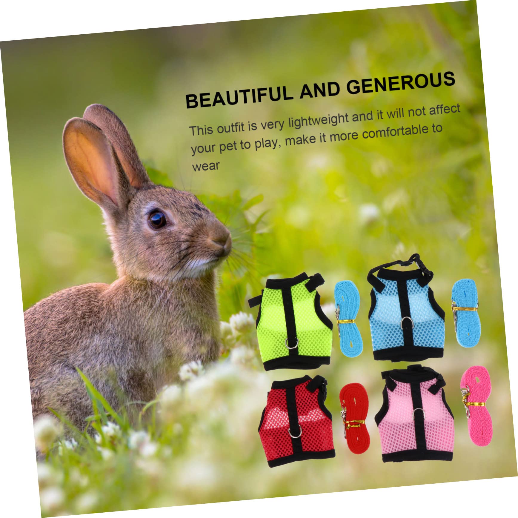 BESPORTBLE 12stücke Teiliges Bunny Geschirr Mit Atmungsaktives Mesh- Für Kleine Haustiere Wie Hamster Kaninchen Und Meerschweinchen