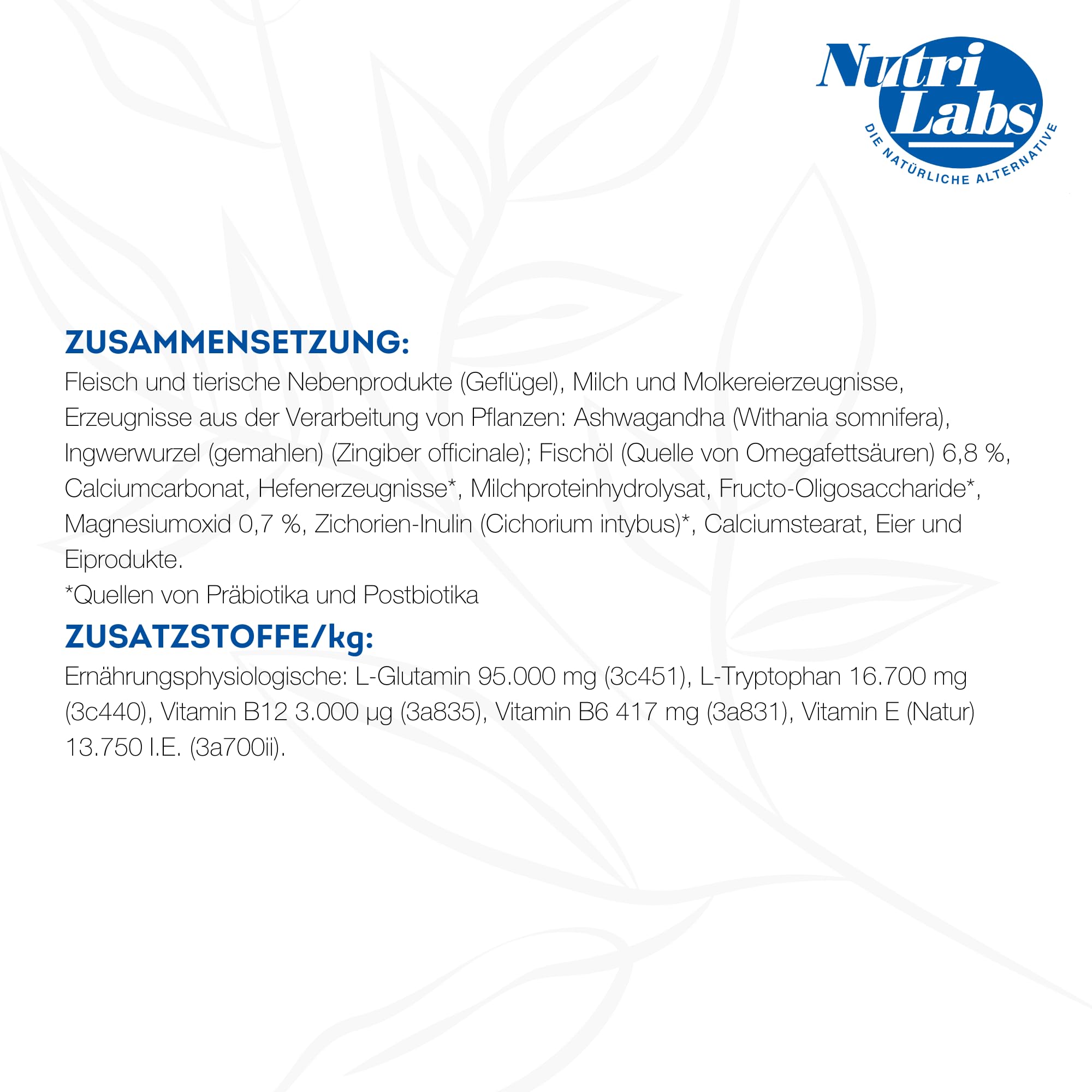 NutriLabs Zilcalm Tabletki uspokajające dla psów - 90 szt. - z białkiem mleka, ashwagandhą, probiotykami, tryptofanem L itp. - produkty uspokajające dla psów - suplement diety dla psów