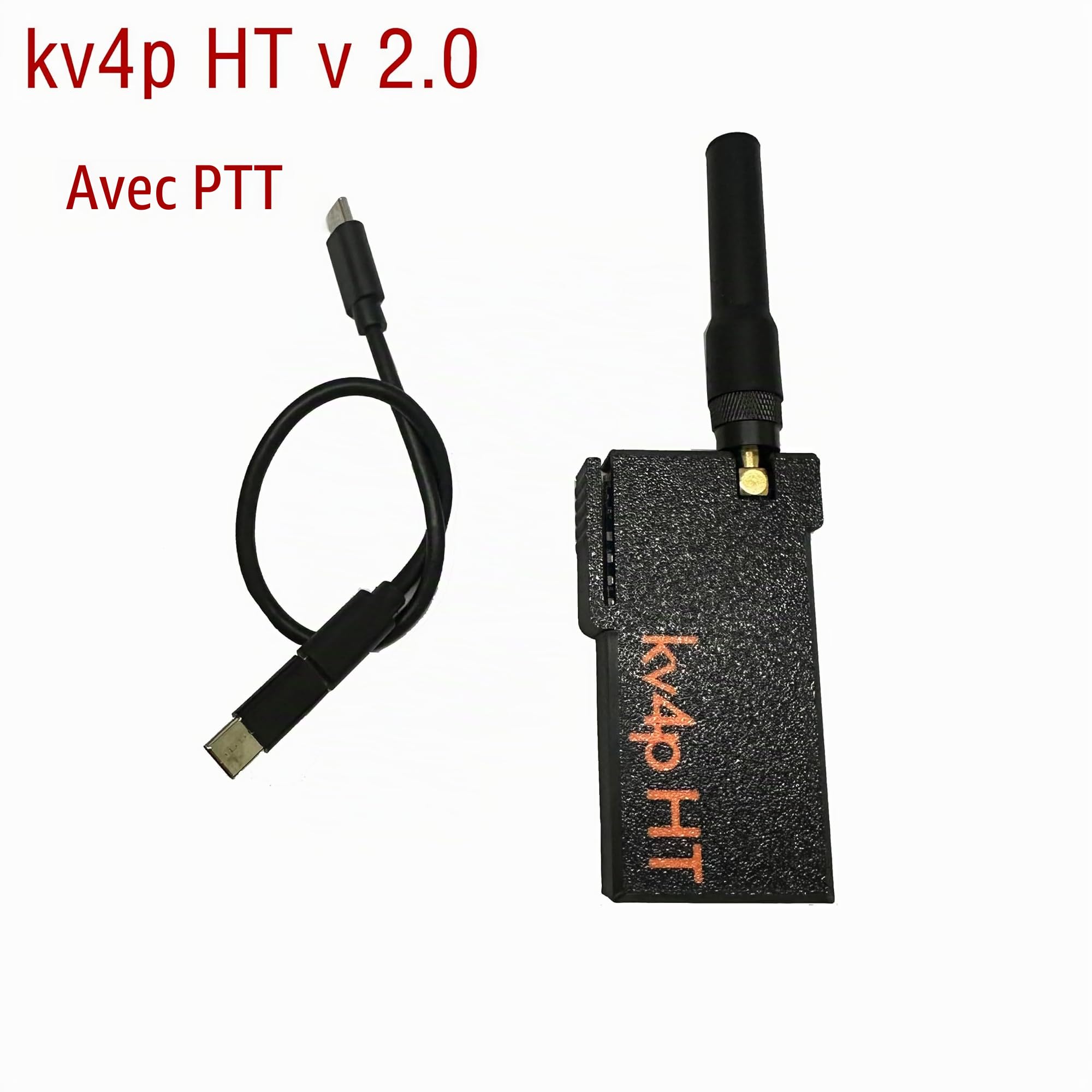 KV4P-HT Version 2.0 avec module RF SA818 préinstallé. Transformez votre téléphone Android en un émetteur-récepteur radio moderne avec boîtier