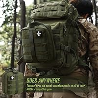 Vista 8 de LIVANS Bolsa de primeros auxilios vacía médica Ifak bolsa Molle EMT bolsas Rip-Away táctico militar trauma emergencia médica bolsa