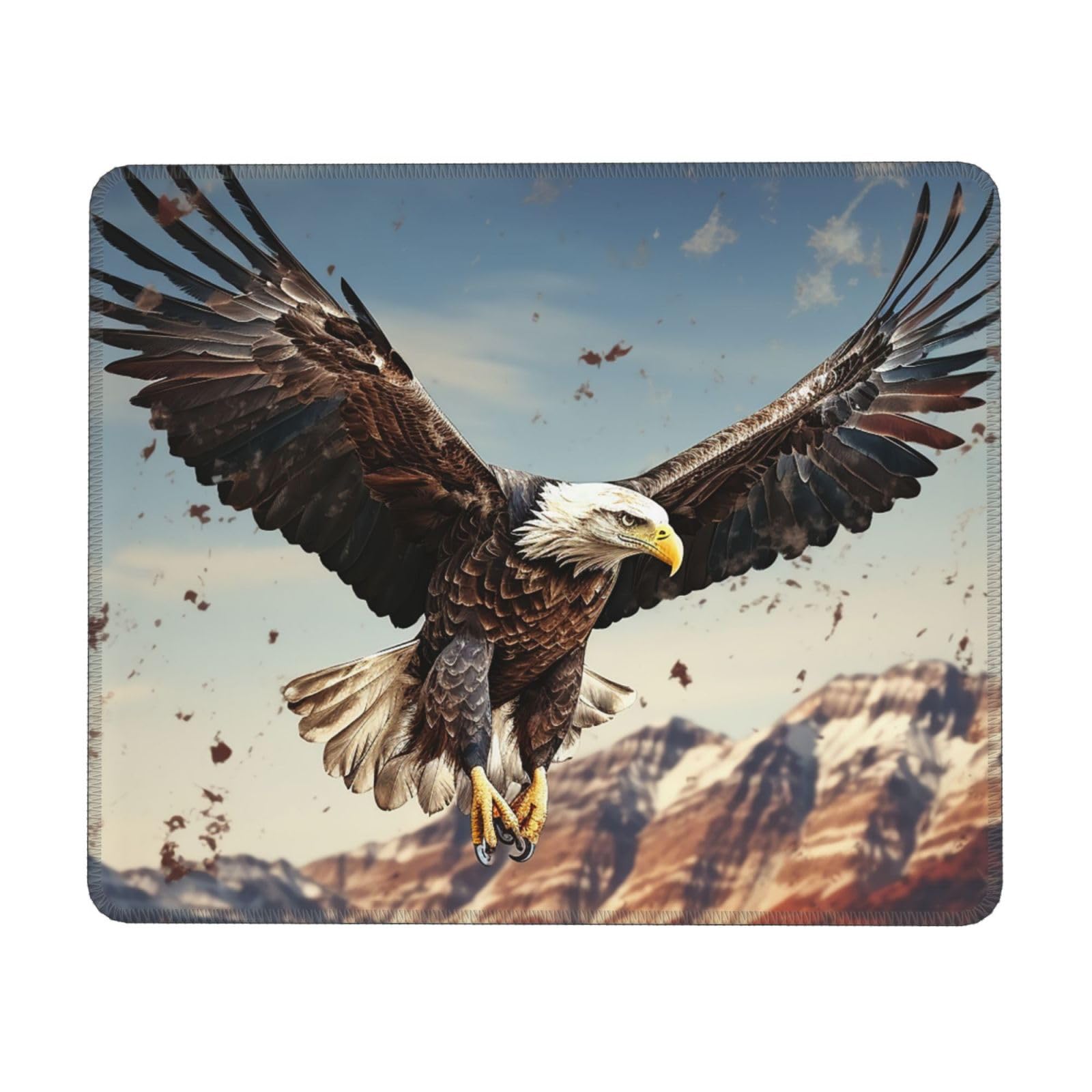 Mouse Pad Computer Mousepad with Anti-Slip Rubber Base An eagle flies over Mouse Mat Washable Gaming Mousepad Portable Keyboard Pad for Laptop Office Home 7 x 8.6 in