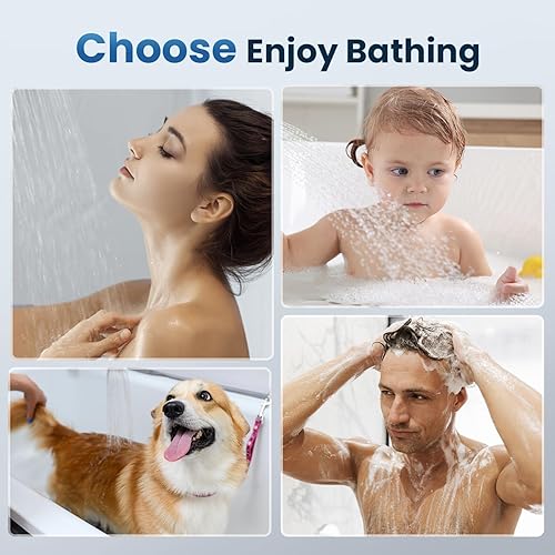 Miniatura 7 de Sistema de ducha de filtración avanzado con mano  Cabezal de ducha de alta presión de 3 pulverizadores para agua dura, suavizador de agua