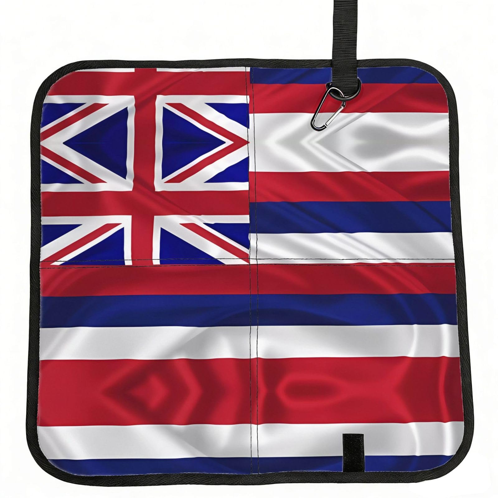 WZYCWB Flag of Hawaii American Foldable Seating Cushion with Carabiner - Stadium Mat for Camping, Hiking and Outdoor Activities
