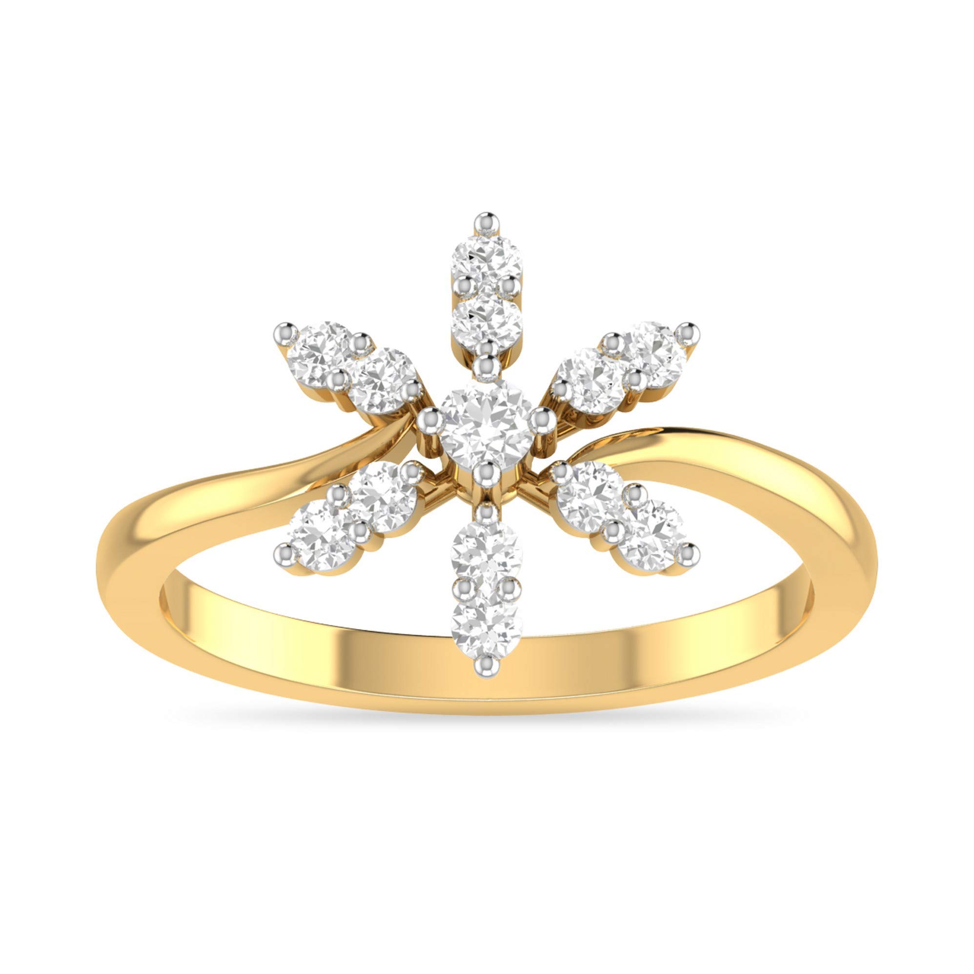 pc jeweller Yellow Gold and Solitaire Ring for Women-picture-26