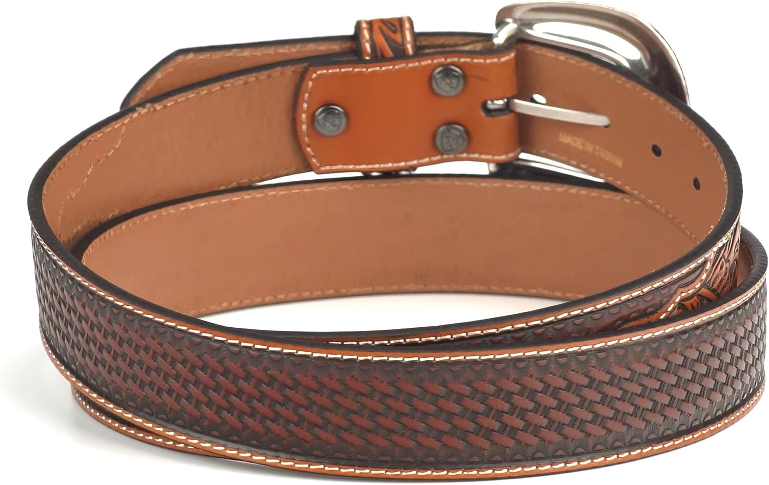 ARIAT unisex-adults Ariat Floral Billet Basket Stamp BeltBelt - Image 5