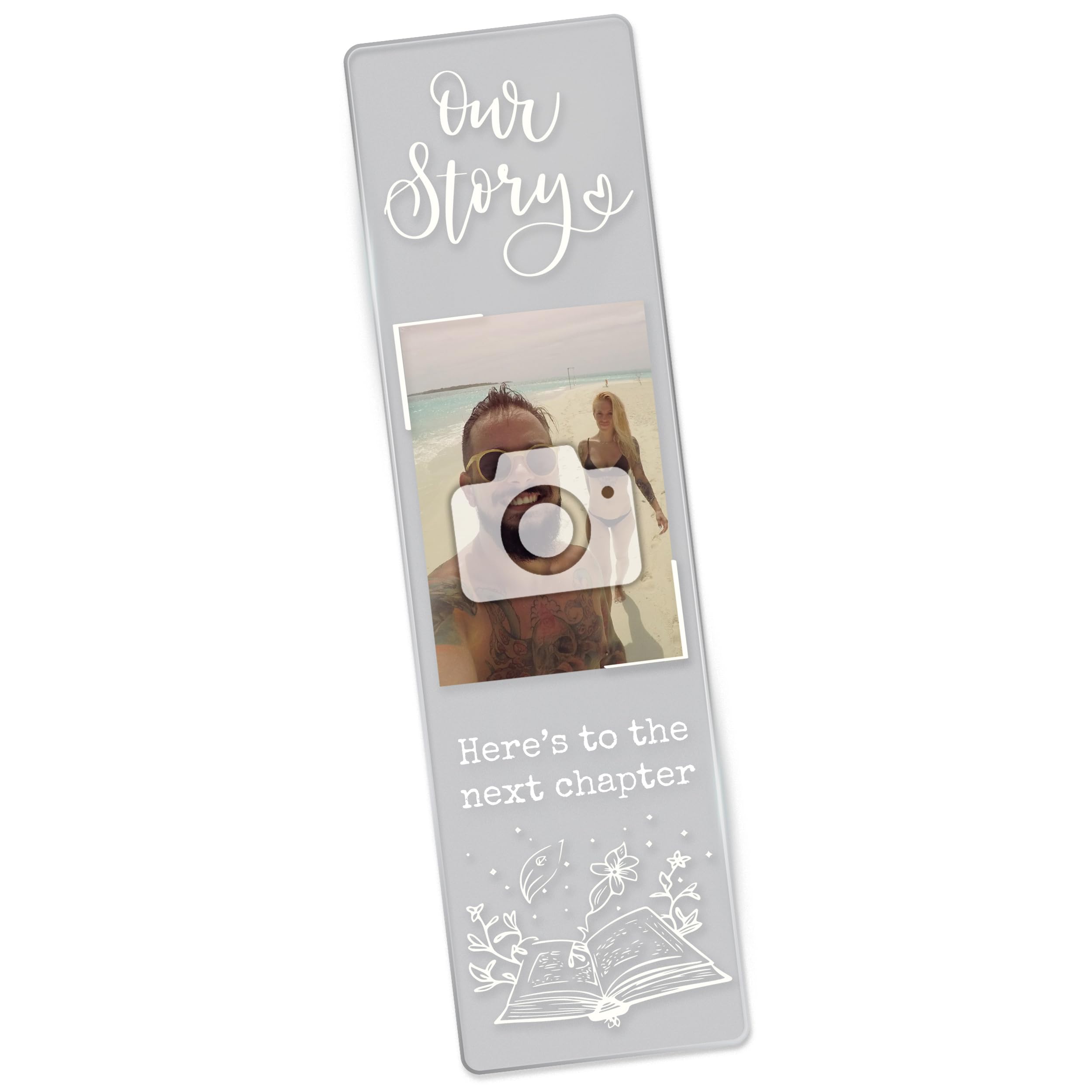 1 Personalised Story Photo Upload Acrylic Bookmark - 50mm x 180mm Gift Present Mother's Day Valentines Birthday Anniversary Christmas Valentines Primary Teaching Services