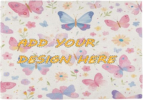 Manteles individuales de verano hermosos de encargo de las moscas de verano manteles individuales lavables de plástico niños conjunto 6 12 x 18