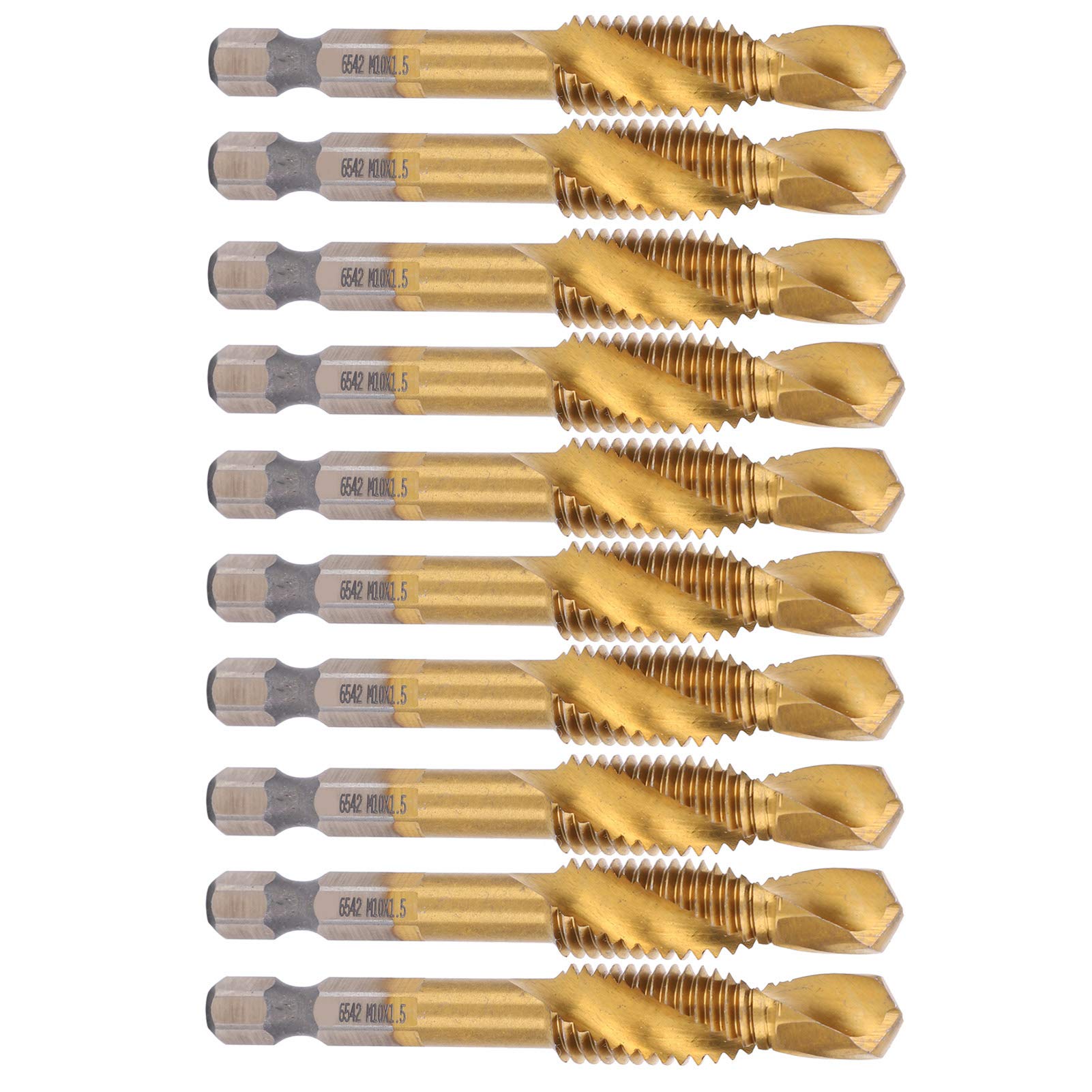 10 punte per maschiatura con rivestimento in Ti M10 HSS trapano con codolo a 6 angoli utensile per maschiatura vite accessorio per macchina