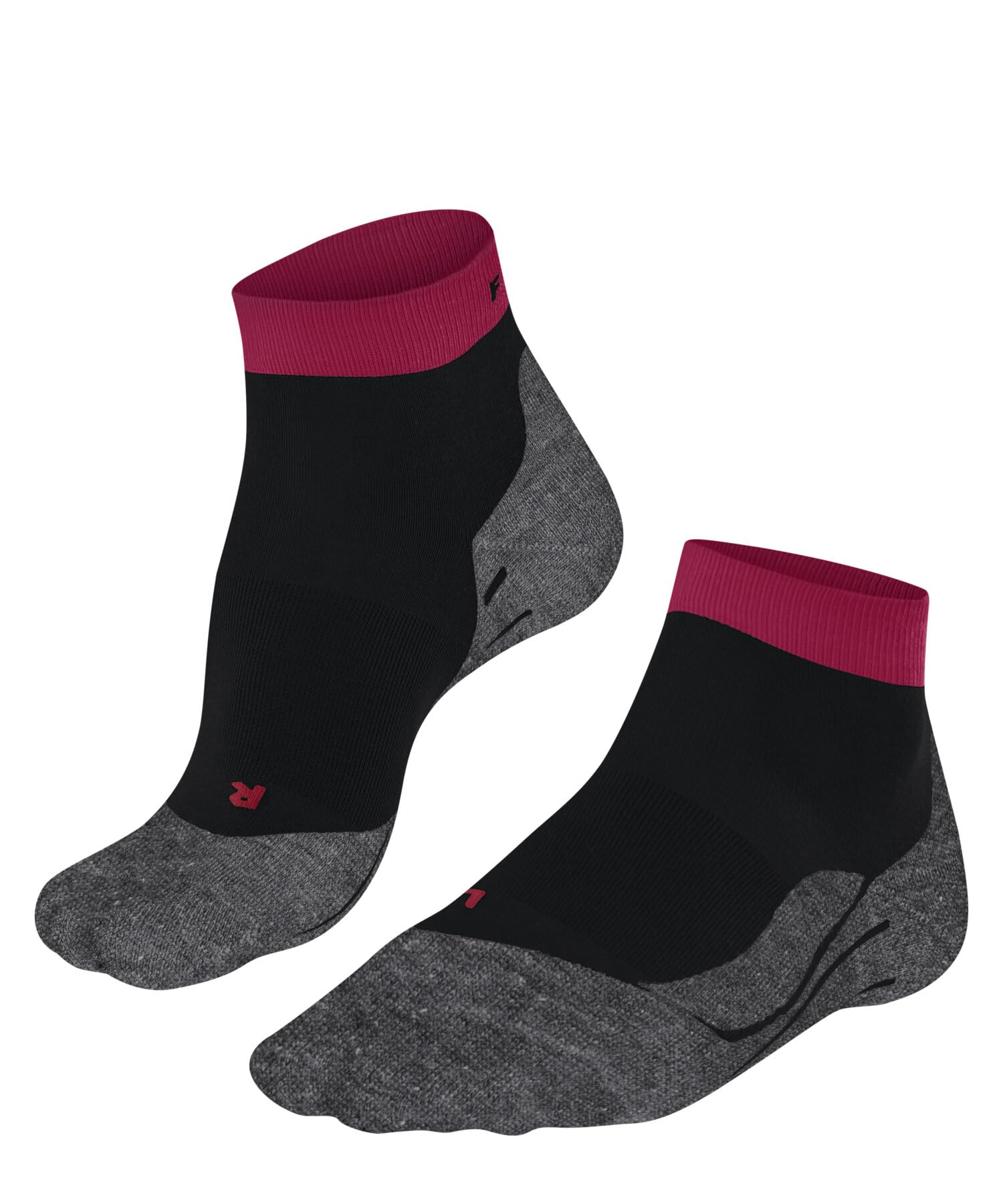 FALKE Damen Laufsocken RU4 Endurance Short W Sso Baumwolle Funktionsmaterial antiblasen 1 Paar, Schwarz Black 3008, 41-42