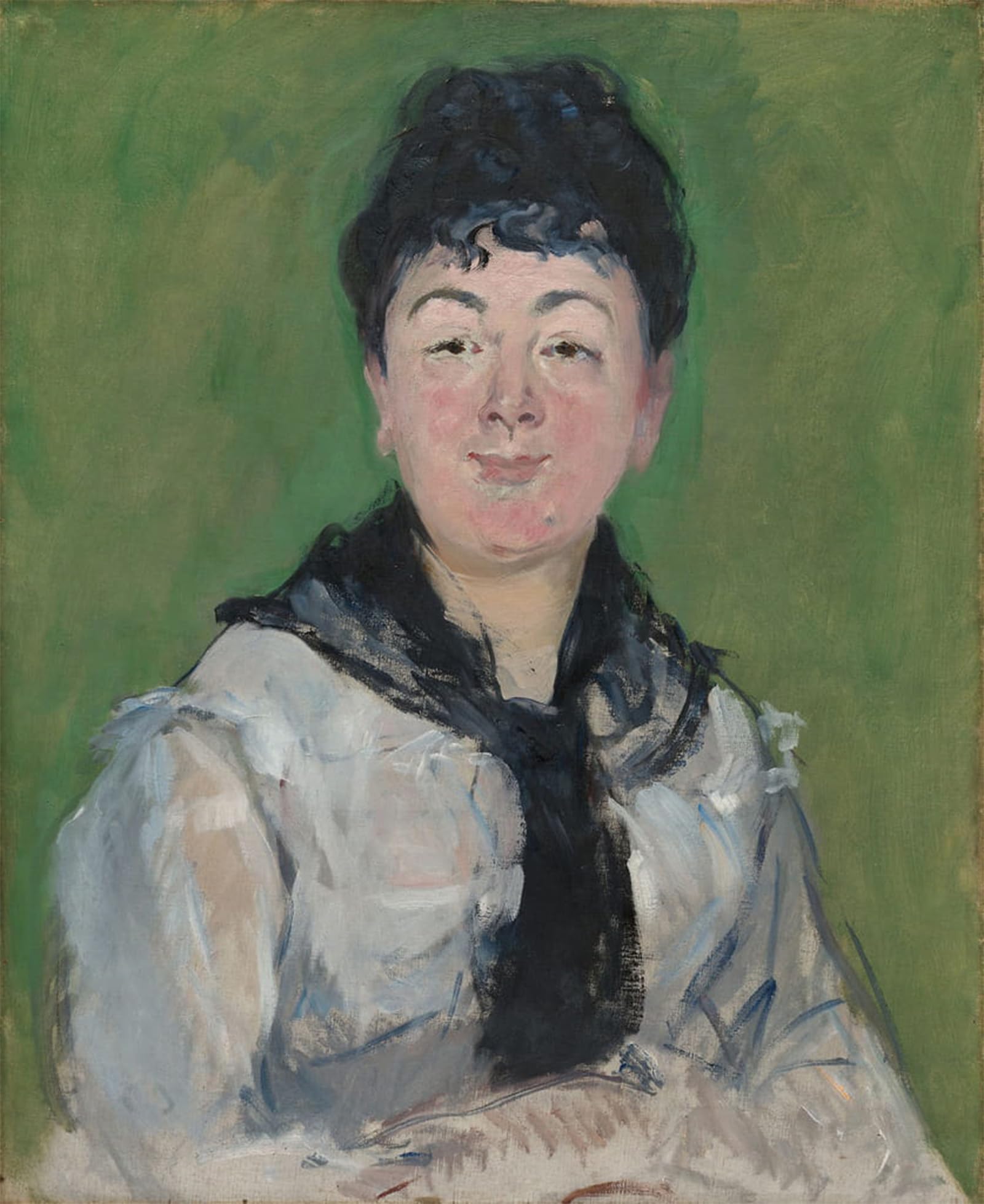ARTXLXXBN Famous Painting Art Wall Decor Abstract Art Picture Portrait of a Woman with a Black Fichu by Edouard Manet Animal Pictures for Home Decor 60x90cm