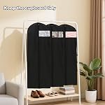 Garment Bag – Heavy‑Duty PEVA Material, Reinforced Zipper Protection – Ideal for Wedding Dresses, Gowns, Suits Travel & Closet Storage – 180×60cm Black (1)