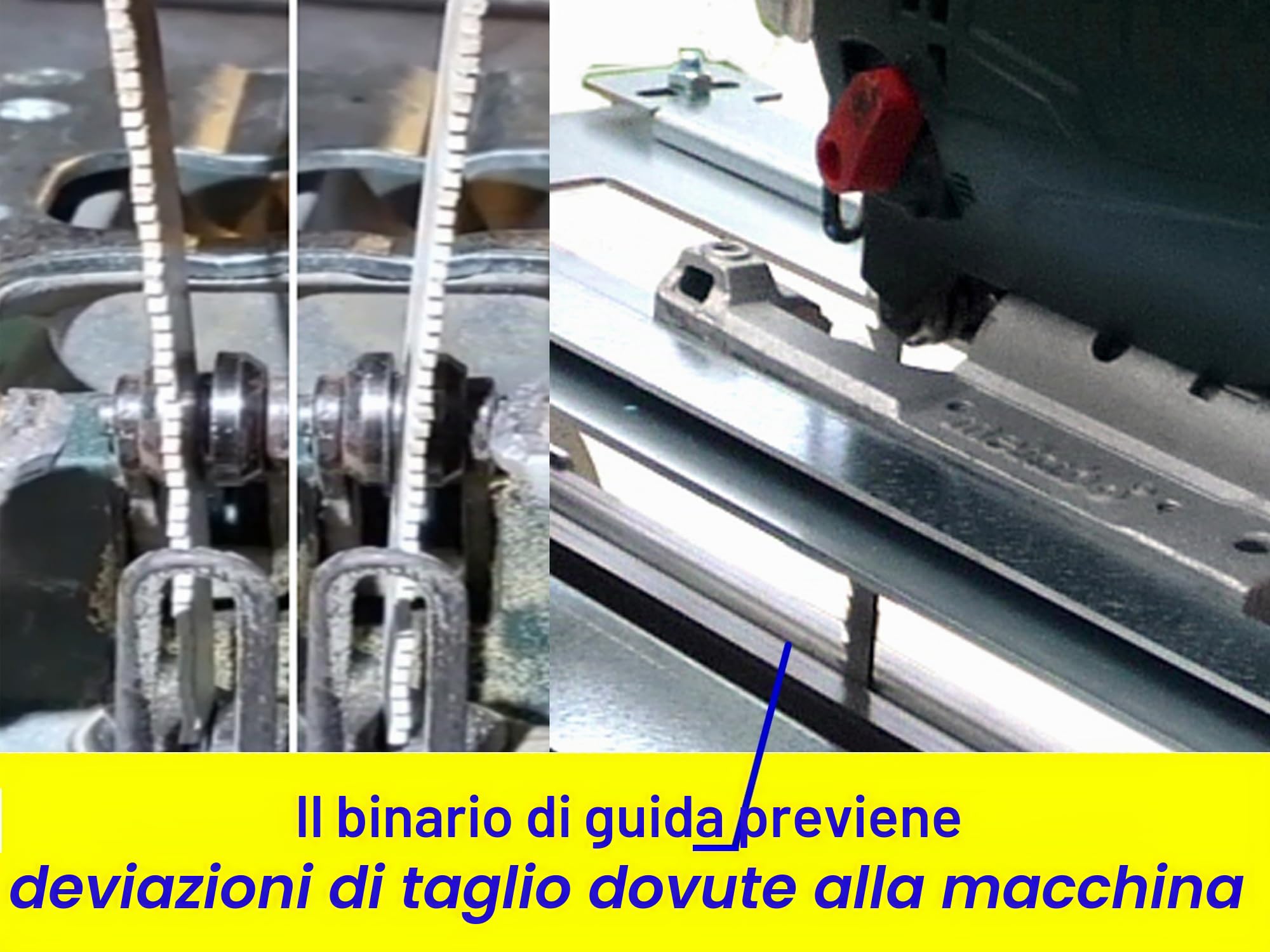 Il binario di guida per seghetto alternativo con supporto è particolarmente adatto come sega a travi, adatto anche per fresatura superiore.