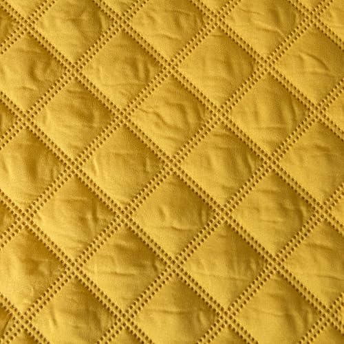 Miniatura 6 de Protector de colchón acolchado amarillo, 100% impermeable, transpirable, ropa de cama matrimonial, protector de colchón de 14 pulgadas de