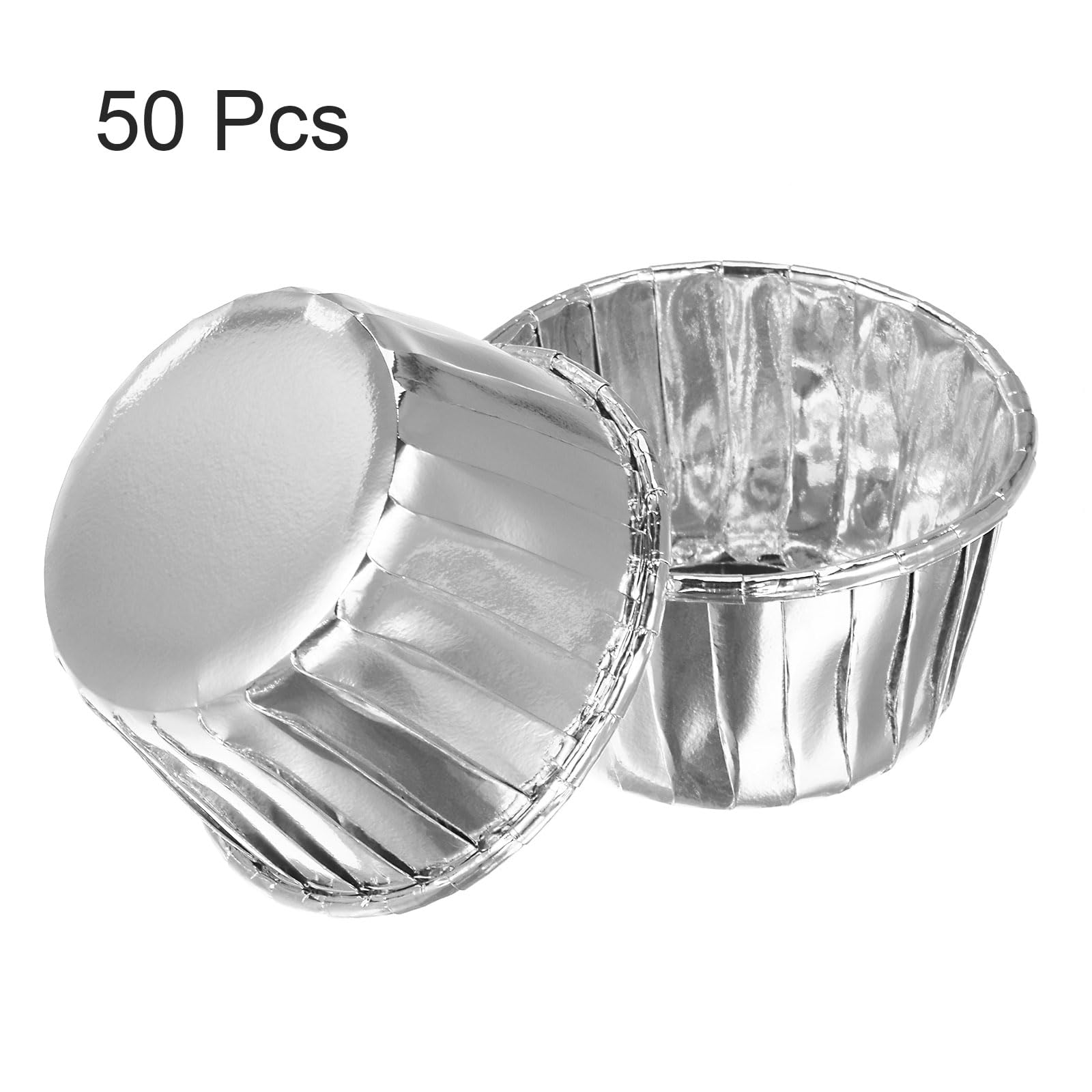 Gold & Blue Plaid Cupcake Liners – 150-Pack Aluminum Foil Baking Cups | No Tray Needed, Oven Safe