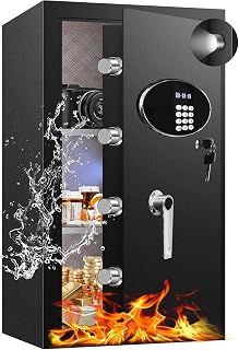 31.5" Tall Fireproof Waterproof Heavy Duty Safe for Home Document- Super Large Security Safety Box with LCD Display Digital Keypad, Dual Alarm & Hidden Code, Personal Combination Lock for Valuable