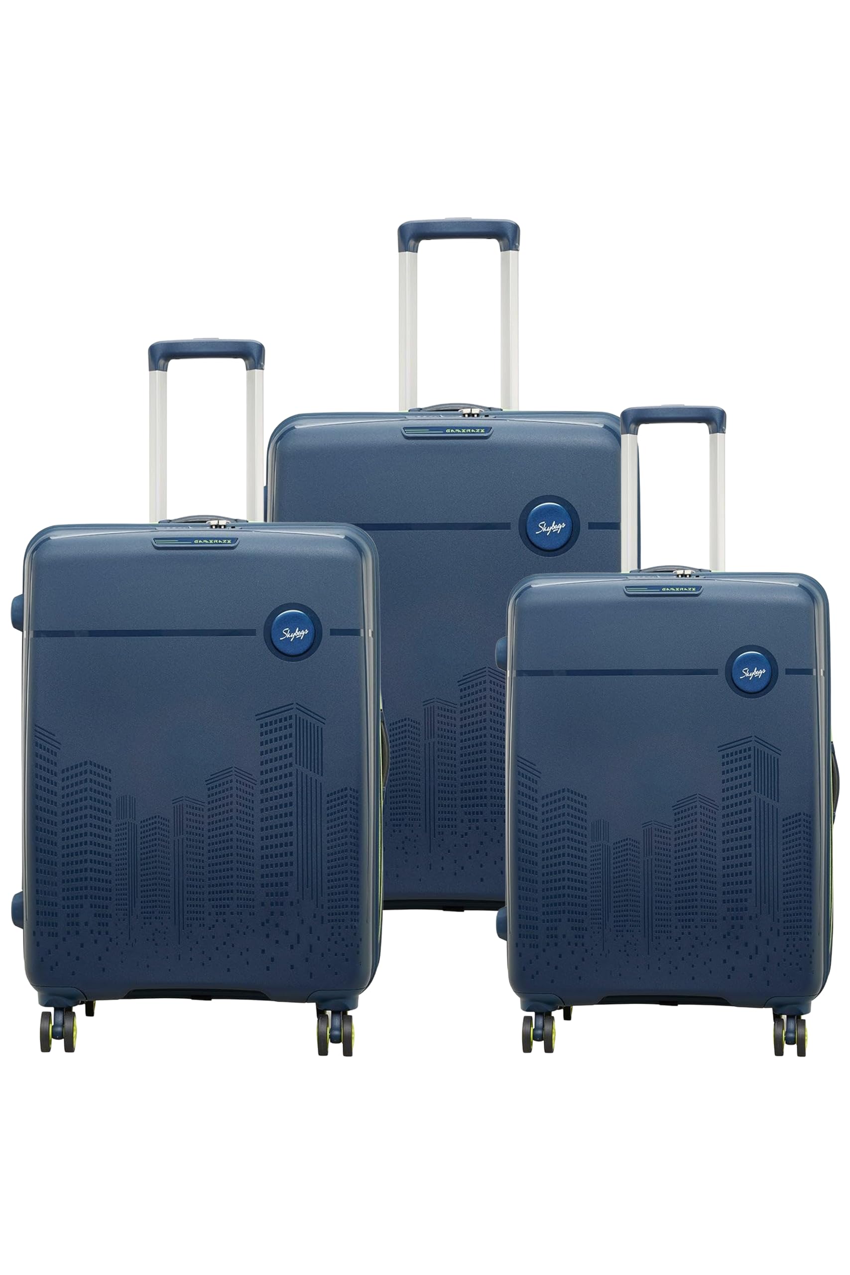 Polypropylene (Pp) Set of 3 (Small, Medium & Large) Hardshell Suitcase (57+67+79 Cm) | Luggage with 8 Spinner Wheel,TSA Lock,3D Print with Spacious Interior Luggage (Blue, Set of 3)-image-15