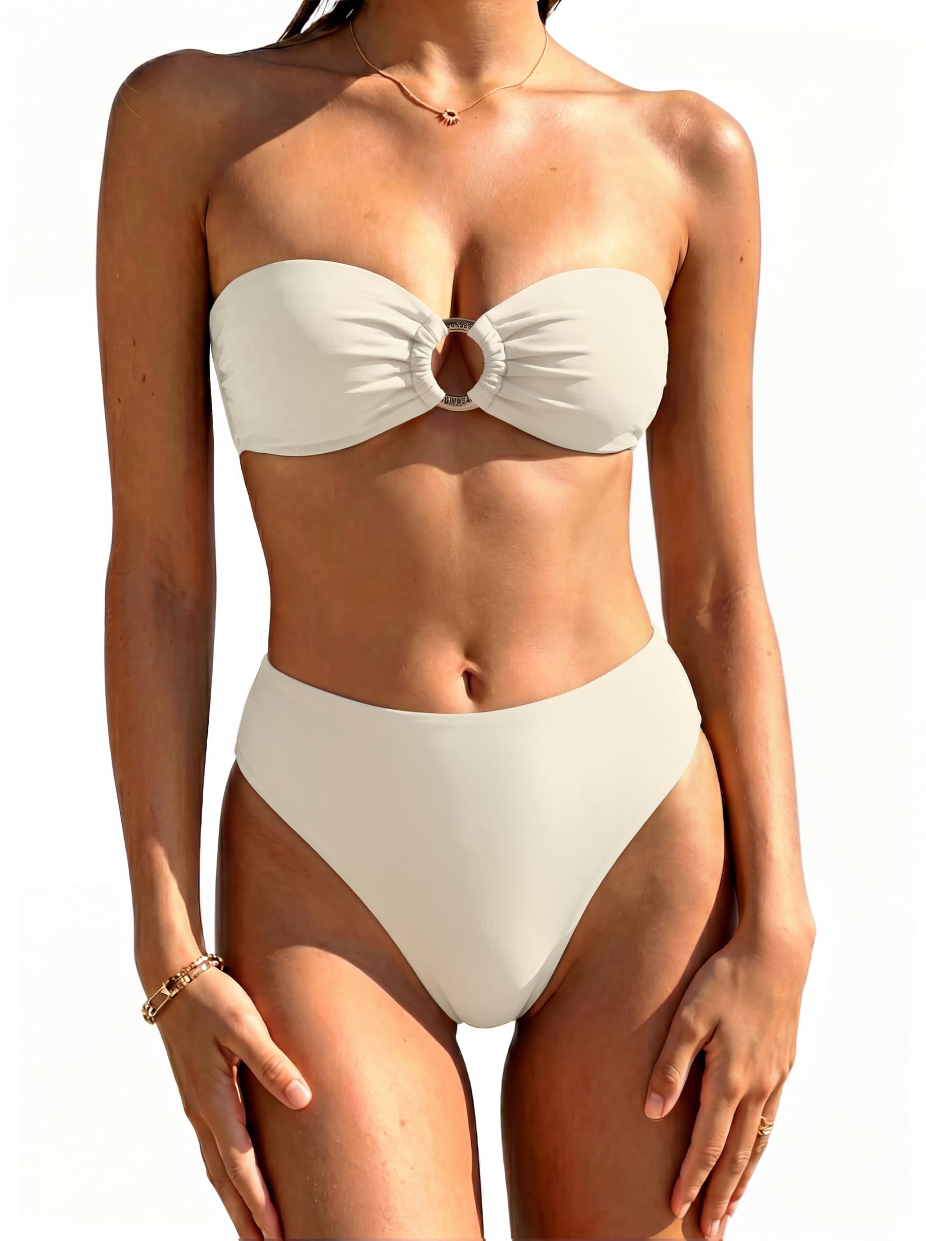 Photo 1 of SUUKSESS Women's Strapless O-Ring Bikini Set