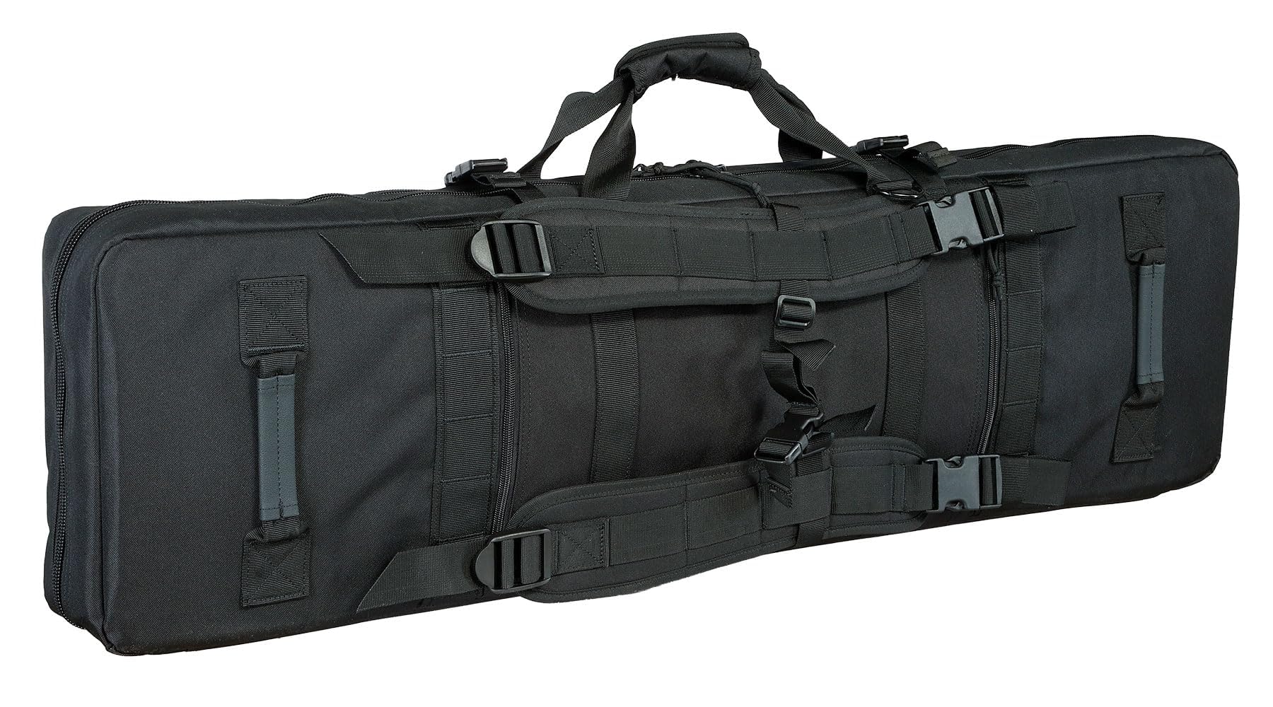 Heavy Duty Deluxe Gewehrtasche – Single & Double Rifle Bag, taktisches Langwaffen-Futteral gepolstert mit Seitenfächern & Wabenschaum, für Zubehör