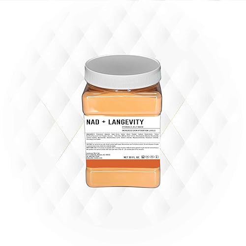 Nad+Longevity Jelly Mask - Paquete profesional de mascarilla facial despegable, reduce las manchas de dardos, ilumina e hidrata, antienvejecimiento