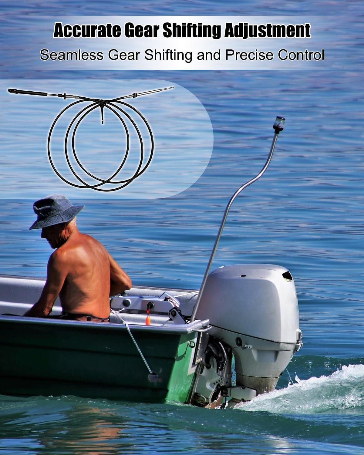 Cavo di ricambio per telecomando dell'acceleratore da 3,5 m, 0173112 173112, adatto per motori Johnson Evinrude Omc Brp E-Tec e Ficht dal 1979 alla data attuale