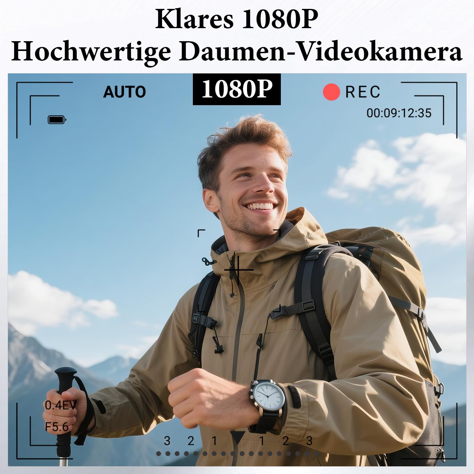 sakalaka HD 1080P Mini Körperkamera, POV-Kamera Tragbare Action Bodycam mit Halterung, Vlogging Mini Kamera, 32GB Karte enthalten, Freihandaufnahme für Sport, Radfahren, Reisen, Haustiere